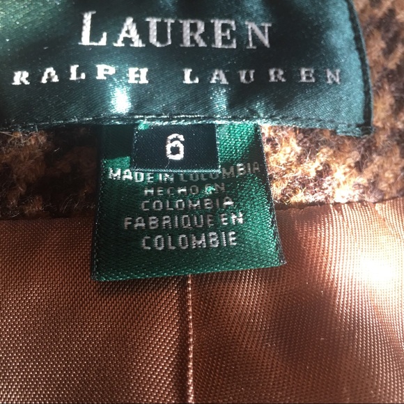 Lauren Ralph Lauren Wool Houndstooth Blazer Size 6 - Picture 7 of 8